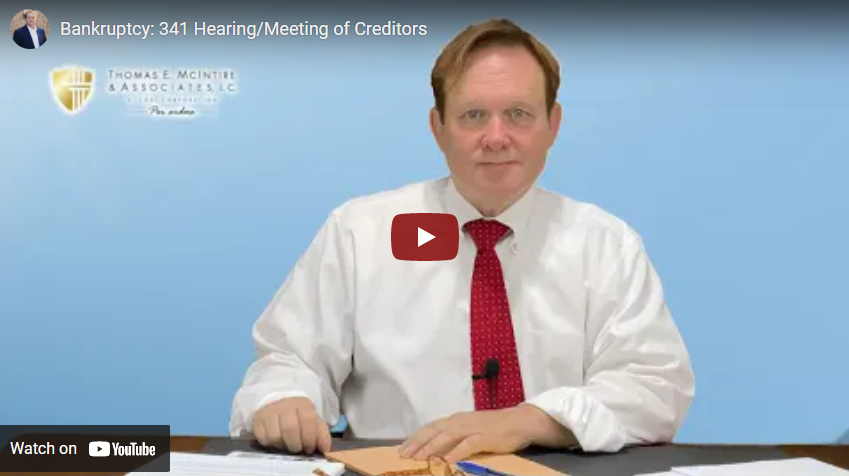 Bankruptcy 341 Hearing Meeting of Creditors